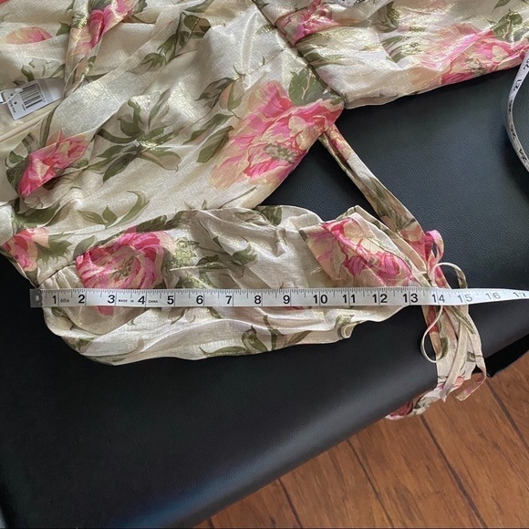 Alice McCall Salvatore Metallic Floral Mini Dress Gold Size 0 NWT - Picture 14 of 14